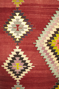 Vintage Anatolian Kilim 141x266 cm .