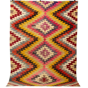 Vintage Anatolian Kilim  220x292 cm .